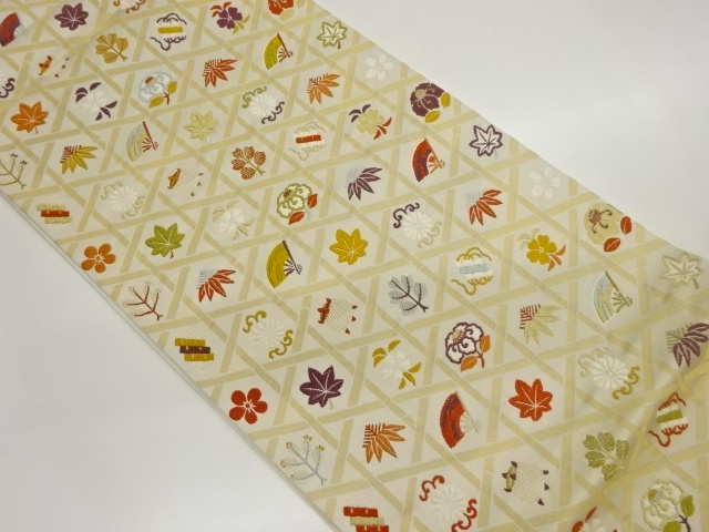 JAPANESE FUKURO OBI / WOVEN MESH PATTERN